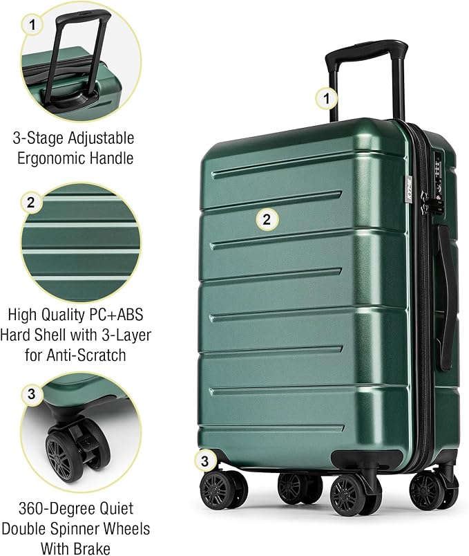 KYME 30 Inch Luggage TSA Approved Hardside Suitcases - Image 4