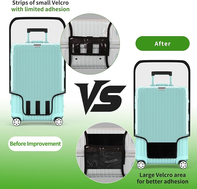3 Pieces Clear Luggage Cover Protectors, 0.4mm Thicken PVC Suitcase Covers - Image 7