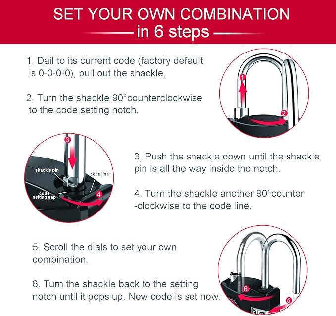 ZHEGE Luggage Lock for Train 4 Pack, 1 Cable, TSA Approved Travel Cable Lock - Image 7