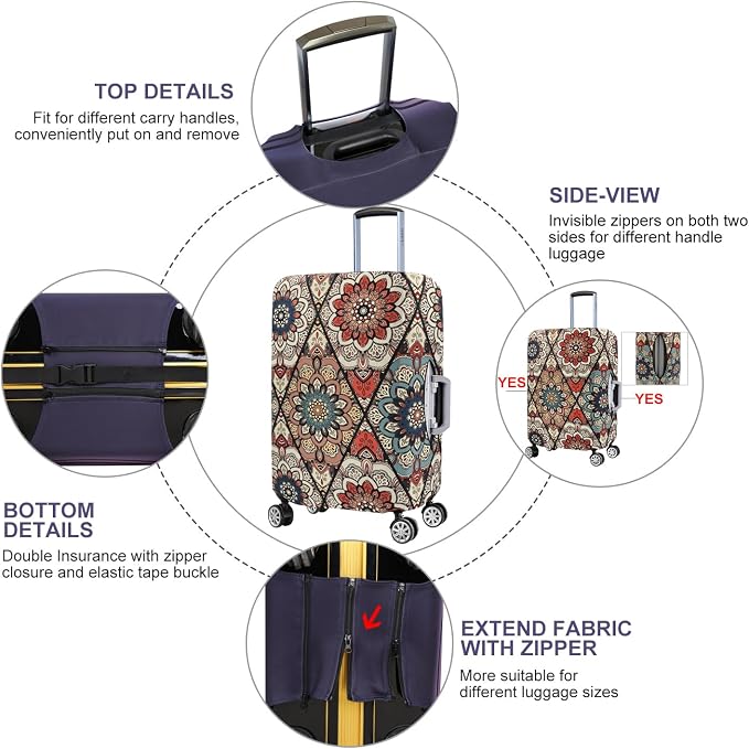 7-Mi Travel Trolley Case Cover Protector Suitcase Cover 22"-24" Trolley case - Image 2