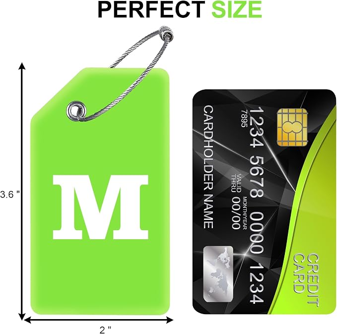 8 Pcs Luggage Tags for Suitcases, 26 Initial Letter Travel Luggage Baggage - Image 4