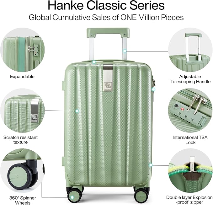 Hanke 29 Inch Expandable Checked Luggage Lightweight PC Hard Shell Luggage - Image 5