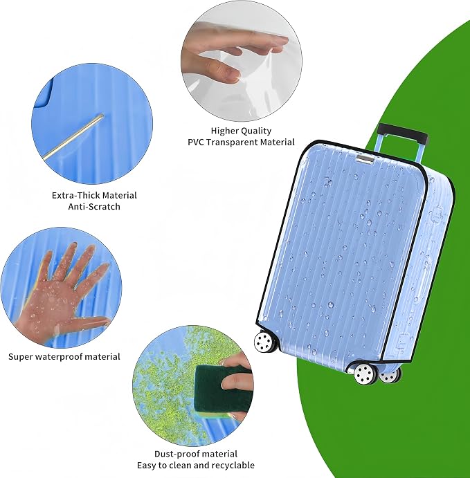 Luggage cCover Protector Clear PVC Suitcase Covers - Image 5