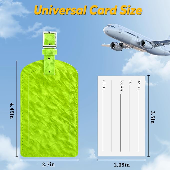 3 Pack Luggage Tags for Suitcases, TSA Approved Bag Tags, Baggage Tags - Image 2