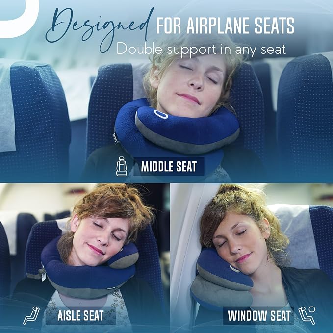 BCOZZY Neck Pillow for Travel Provides Double Support to The Head, and Chin in - Image 2