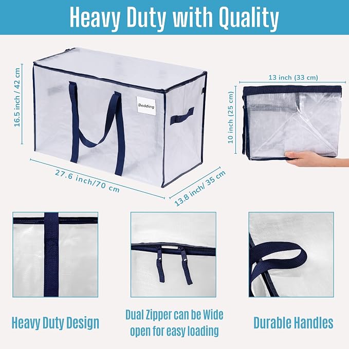 VENO 8 Pack Moving Bags, Heavy Duty, Moving Boxes Alternative, Packing Storage - Image 3