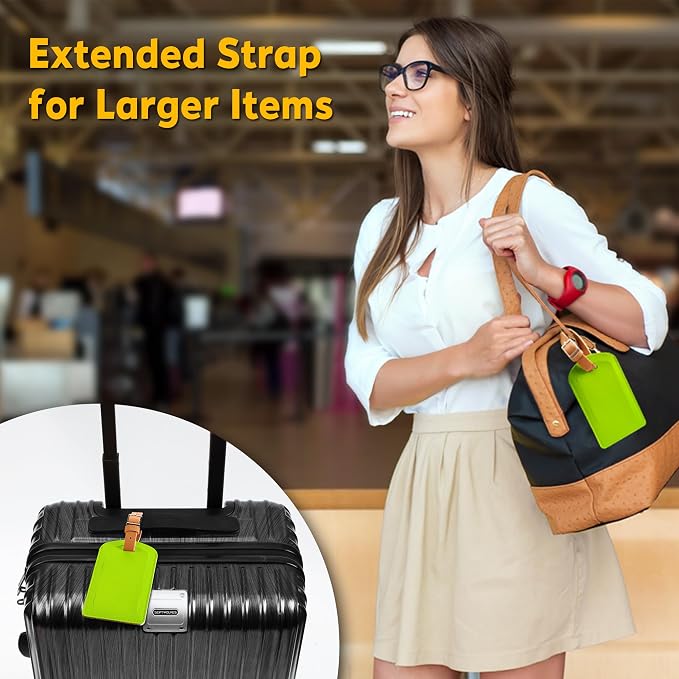 3 Pack Luggage Tags for Suitcases, TSA Approved Bag Tags, Baggage Tags - Image 5