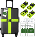 8 Pack Luggage Straps and Cruise Luggage Tags Set, Luggage Straps by Gostwo