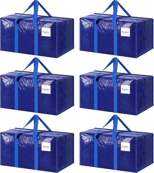6 Pack Extra Heavy Duty Large Moving Bags by Fygrip