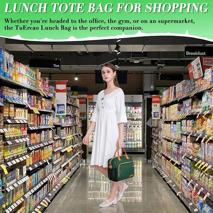 TuErCao Insulated Lunch Bag Adult Lunch Box - Image 5