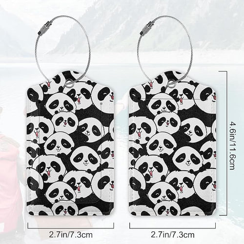 2Pcs Luggage Tag for Suitcase Panda Cartoon Cute Suitcase Tag - Image 2