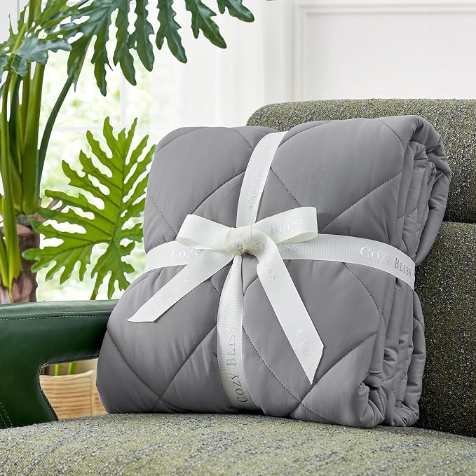 Cozy Bliss Cooling Blanket for Hot Sleepers, Q-Max 0.4 Cooling Comfort Queen - Image 4