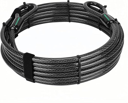 20 ft x 1/2" Heavy Duty Cut-Proof Security Cable | Flexible Vinyl-Coated by DAOSEC