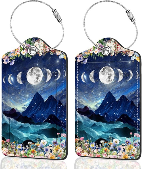 2Pack Luggage Tags for Suitcases, Cute Unique Pu Leather Cruise Luggage Tag by Unknown