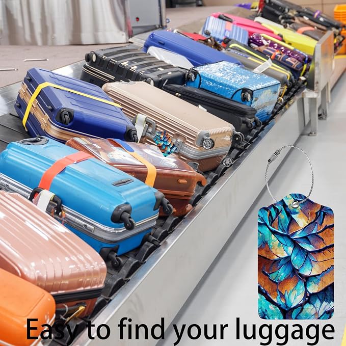 Dragon Scale Luggage Tags for Suitcases, 2 Pack Luggage Tag, Leather Stainless - Image 5