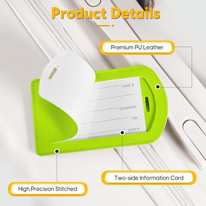 3 Pack Luggage Tags for Suitcases, TSA Approved Bag Tags, Baggage Tags - Image 4
