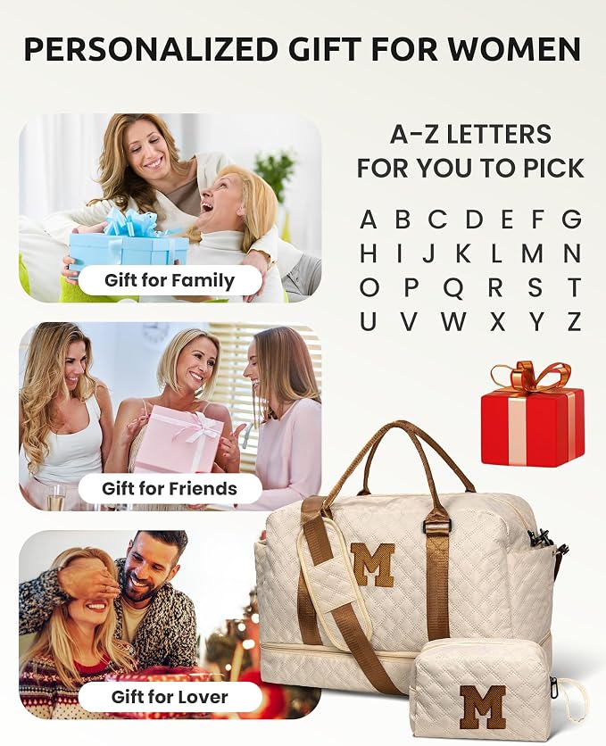 Gifts for Sister-Initial Duffle Bag - Image 7