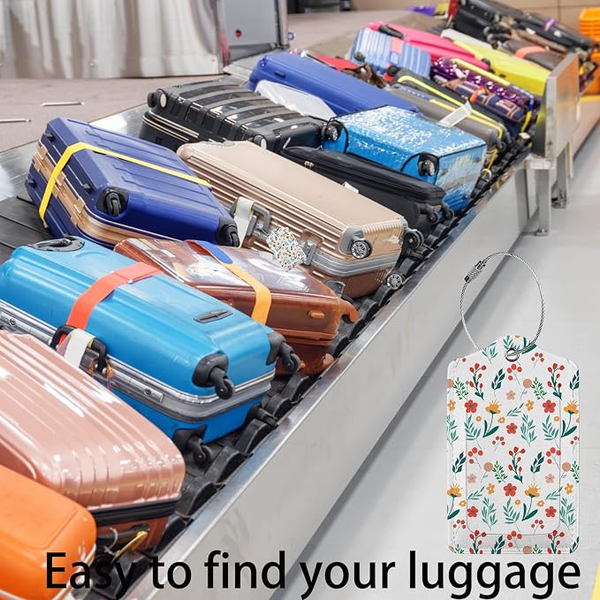 Floral Pattern Luggage Tag Personalized Luggage Tags - Image 5