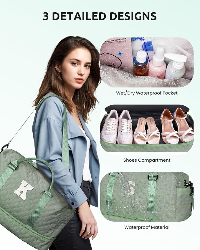 Teacher Gifts Monogrammed Gift for Women-Initial Travel Bag - Image 4