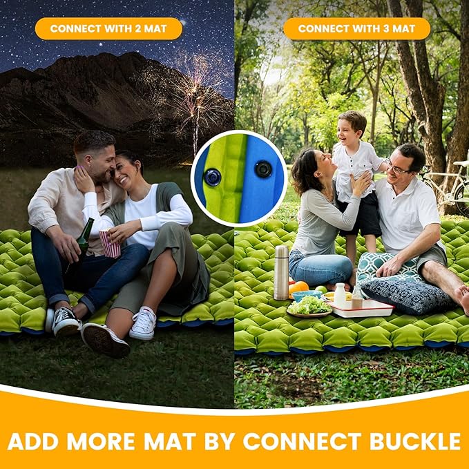 Camping Sleeping Pad, 4in Thick Ultralight Inflatable Camping Mat - Image 6