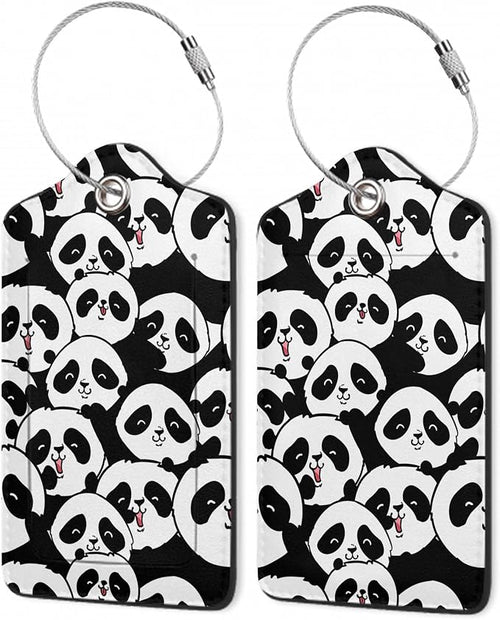 2Pcs Luggage Tag for Suitcase Panda Cartoon Cute Suitcase Tag by Gearsly
