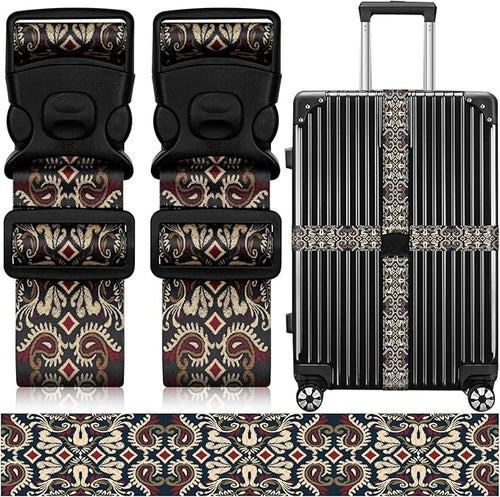 2 Pack Luggage Straps for Suitcases, Adjustable Travel Belt by ZHOMA