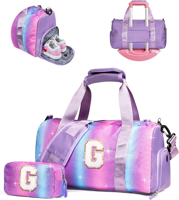 Gifts for 4 5 6 7 8 9 10 Year Old Girls-Girl Gym Bag by Vogewood