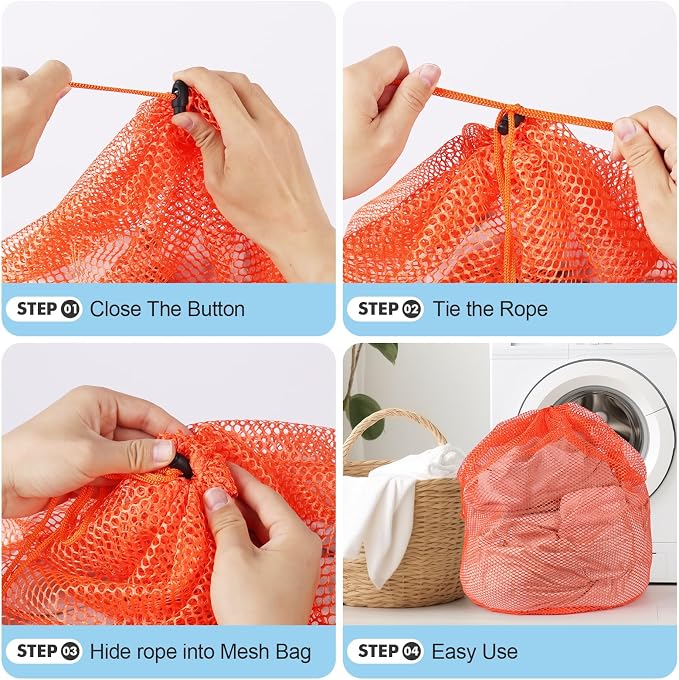 3Pcs Mesh Laundry Bags Washing Machine Mesh Wash Bags Jumbo - Image 6