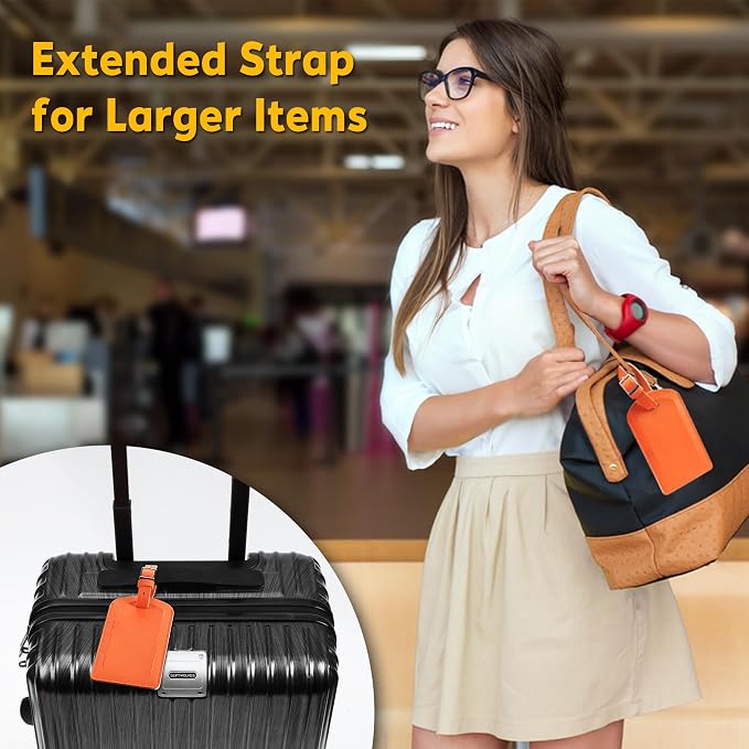 3 Pack Luggage Tags for Suitcases, TSA Approved Bag Tags, Baggage Tags - Image 5