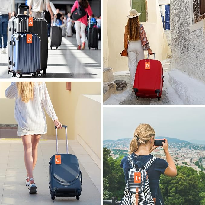 Gostwo 2 Pack Luggage Tags for Suitcases, 26 Initial Letter Travel Luggage - Image 5