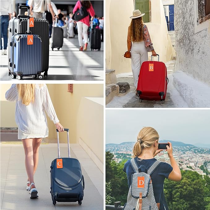 Gostwo 2 Pack Luggage Tags for Suitcases, 26 Initial Letter Travel Luggage - Image 5