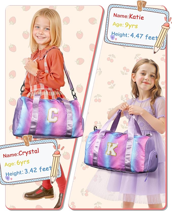 6 7 8 9 10 Year Old Girls Birthday Gift-Girl Gym Bag - Image 6
