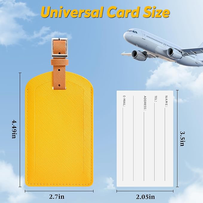 3 Pack Luggage Tags for Suitcases, TSA Approved Bag Tags, Baggage Tags - Image 2