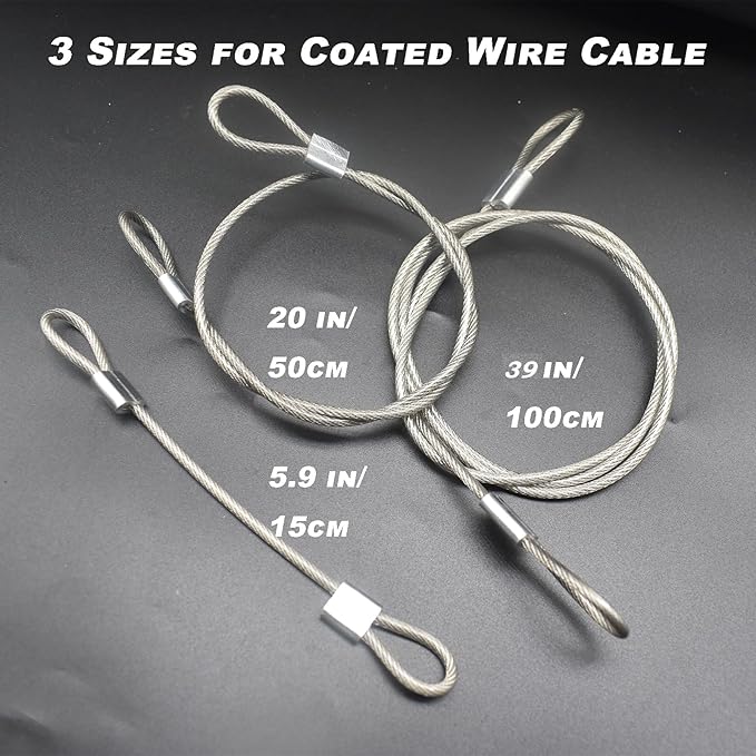 6 pcs 39 inch 3mm Thickness Stainless Steel Wire Cable - Image 5