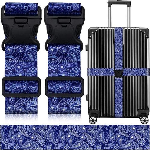 2 Pack Luggage Straps for Suitcases, Adjustable Travel Belt by ZHOMA