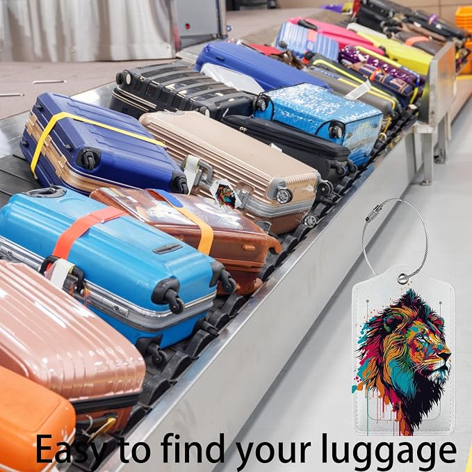 Colorful Lion in Pop Luggage Tags - Image 5