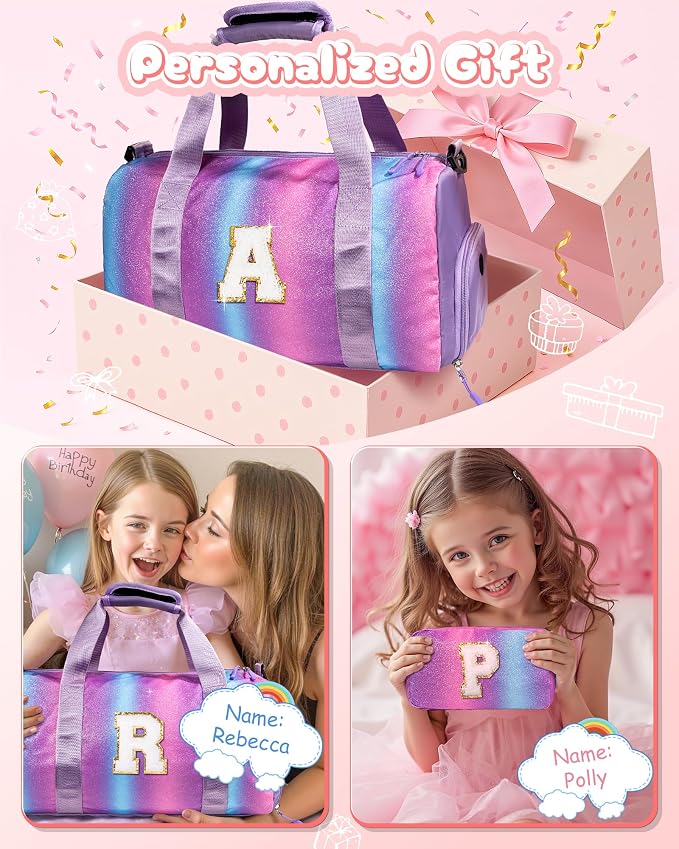 6 7 8 9 10 Year Old Girls Birthday Gift-Girl Gym Bag - Image 2