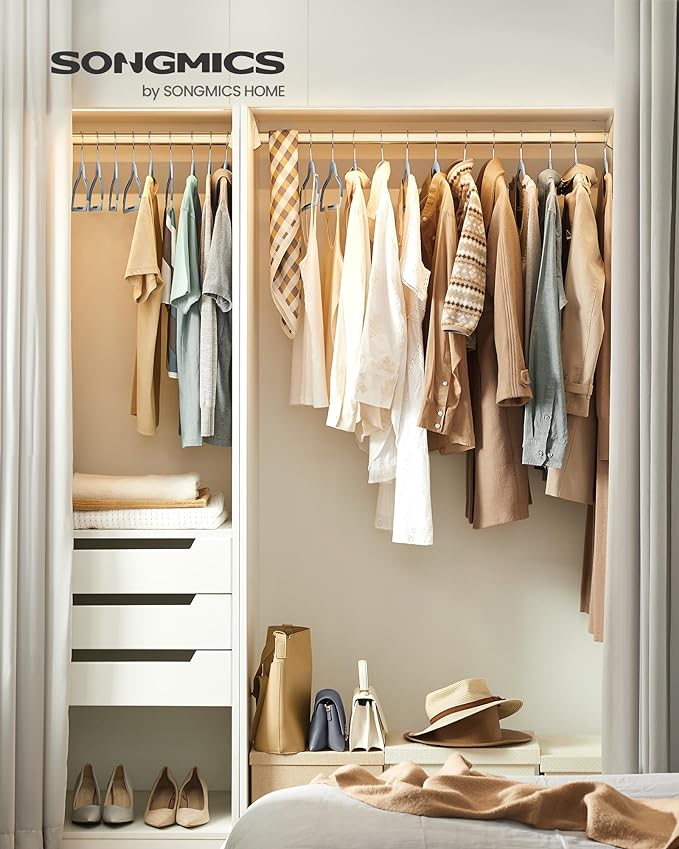 SONGMICS Clothes Hangers, Space-Saving, Light Gray and Dark Gray UCRP30G - Image 2