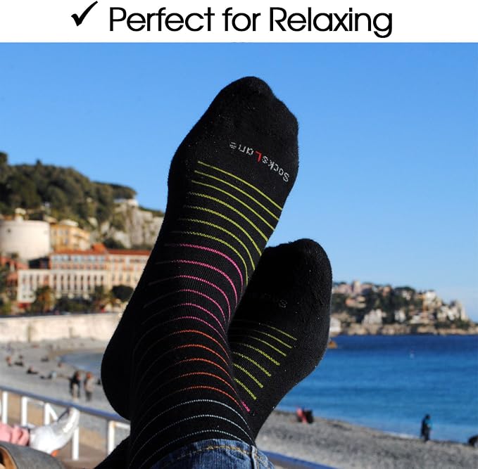 Cotton Compression Socks for Women & Men. 15-20 mmHg Support Knee-High Gray - Image 6