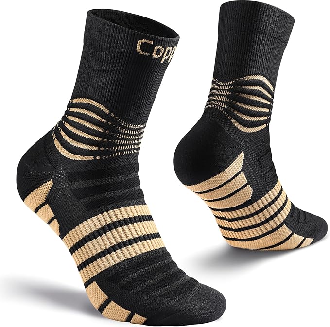 NEENCA Professional Copper Compression Socks, Medical Ankle Support Socks by NEENCA