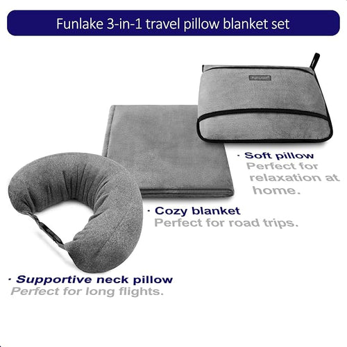 3-in-1 Travel Pillow Blanket Set - Image 2