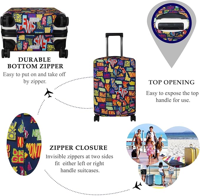 Explore Land Travel Luggage Cover Suitcase Protector Fits 31-32 Inch Case - Image 3