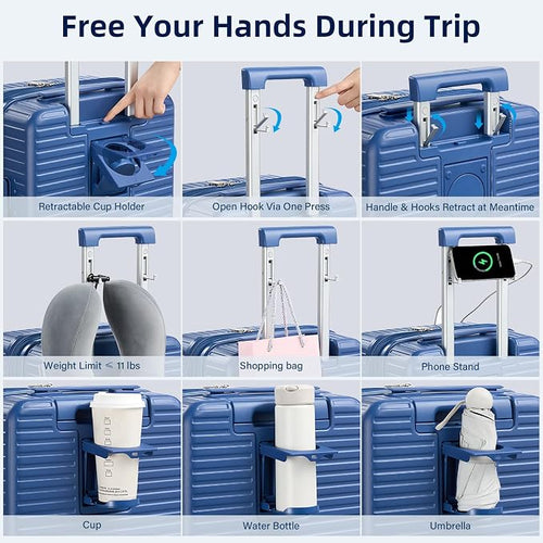 28 Inch Luggage Hard Shell Suitcases, Expandable Travel Checked Luggage 28 Inch - Image 2
