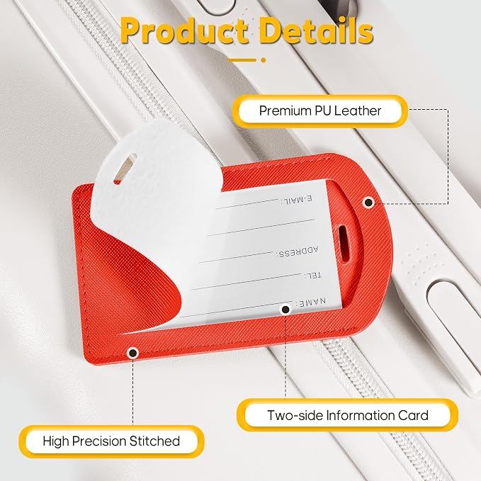 3 Pack Luggage Tags for Suitcases, TSA Approved Bag Tags, Baggage Tags - Image 4