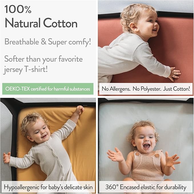 Baby Bjorn, Guava Lotus Travel Crib Sheets 24 x 42 Inch Mattress Snuggly Soft - Image 3