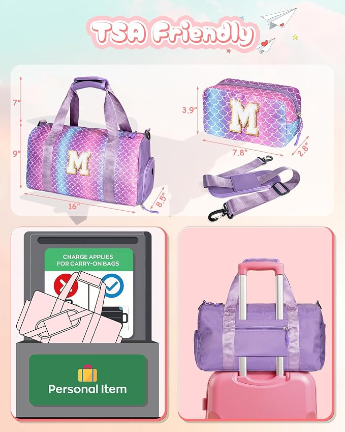8 Year Old Girl Birthday Gift -Girl Gym Bag - Image 3