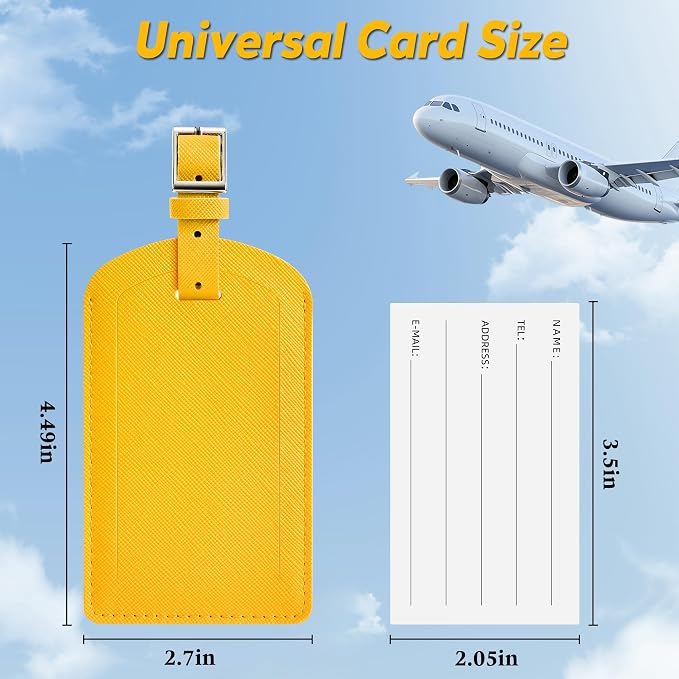 3 Pack Luggage Tags for Suitcases, TSA Approved Bag Tags, Baggage Tags - Image 2