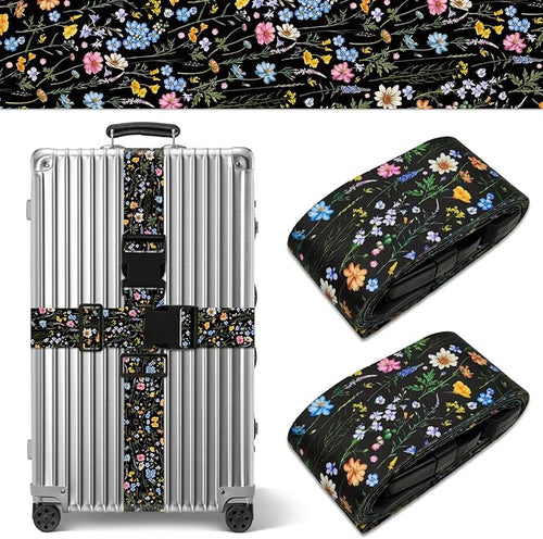 2 Pack Wildflower Luggage Straps by Unknown