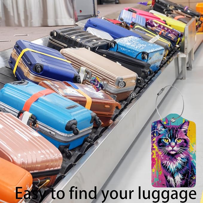 Colorful Cat 2 Pack Luggage Tag - Image 5