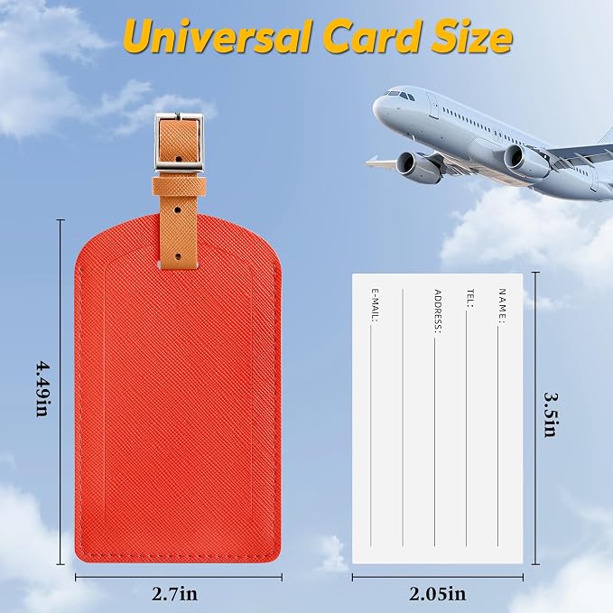 3 Pack Luggage Tags for Suitcases, TSA Approved Bag Tags, Baggage Tags - Image 2
